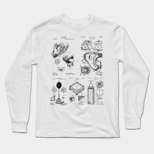 Boxing Gym Patent Prints Long Sleeve T-Shirt